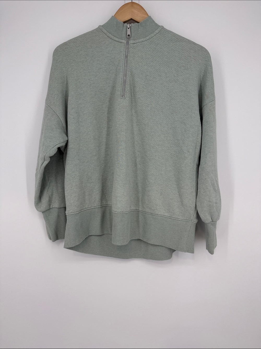 Madewell MDWL Airyterry Half-Zip Tunic Sweatshirt